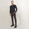 Pull col polo en laine - Beni 7010 noir - 01 Noir