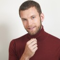 Pull col roulé en laine - Berry 7082 grenat - 51 Bordeaux