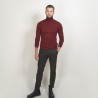Pull col roulé en laine - Berry 7082 grenat - 51 Bordeaux