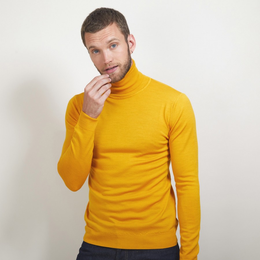 Pull col roulé en laine mérinos - Enzo