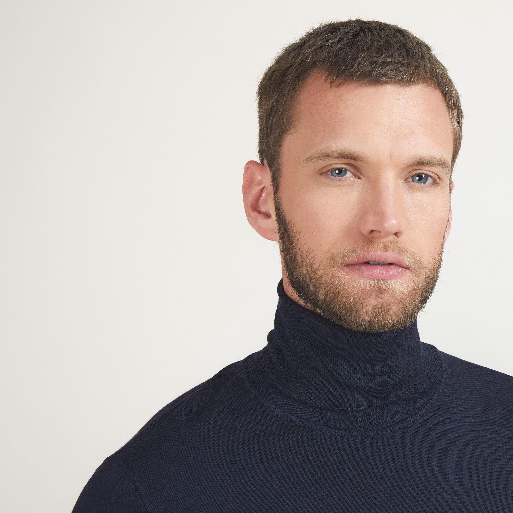 Pull col roulé en laine - Berry 7040 marine - 05 Bleu marine