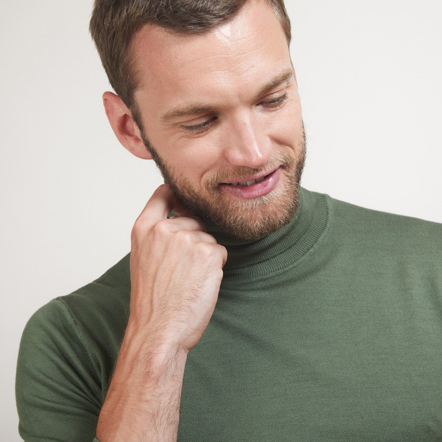 Pull col roulé en laine mérinos - Enzo
