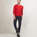 Pull col rond en laine - Bardem 7080 dahlia - 52 Rouge