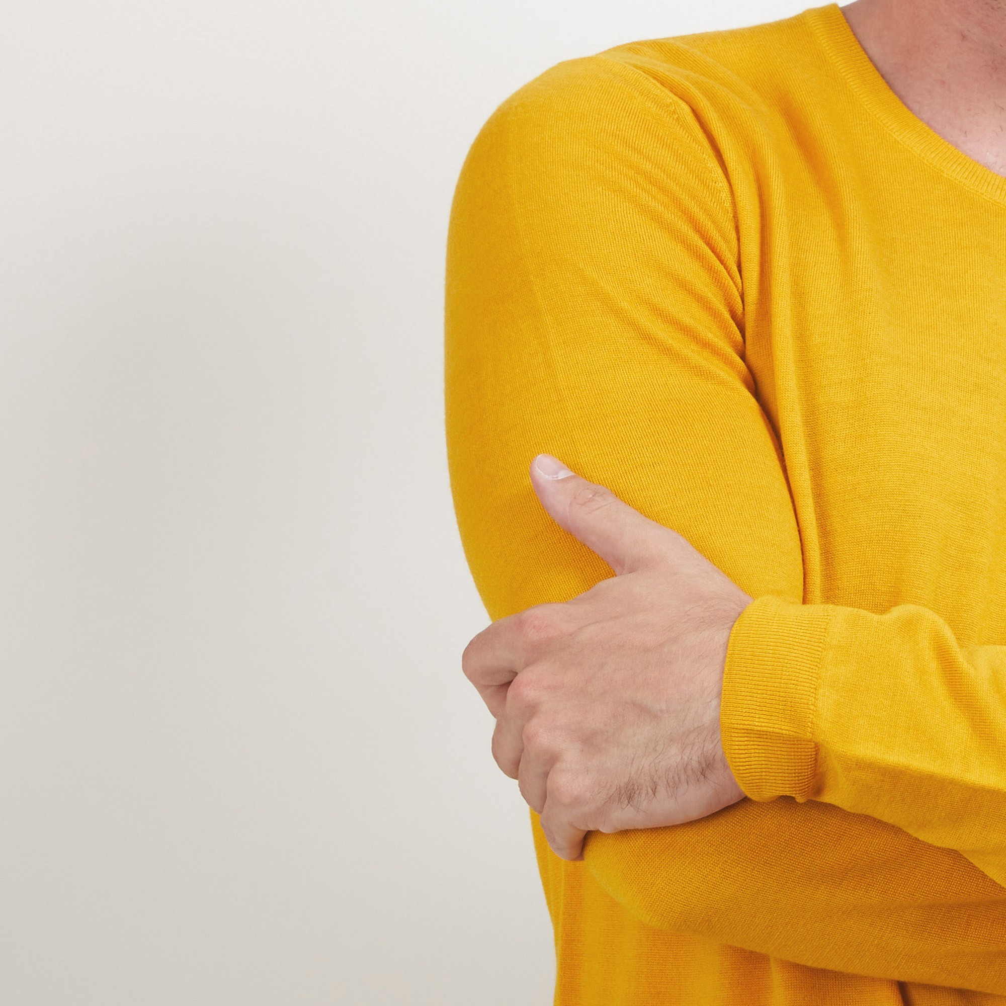 Pull col rond en laine - Bardem 7060 safran - 89 Moutarde