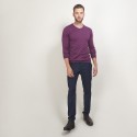 Pull col rond en laine - Bardem 7085 damas - 18 Violet foncé