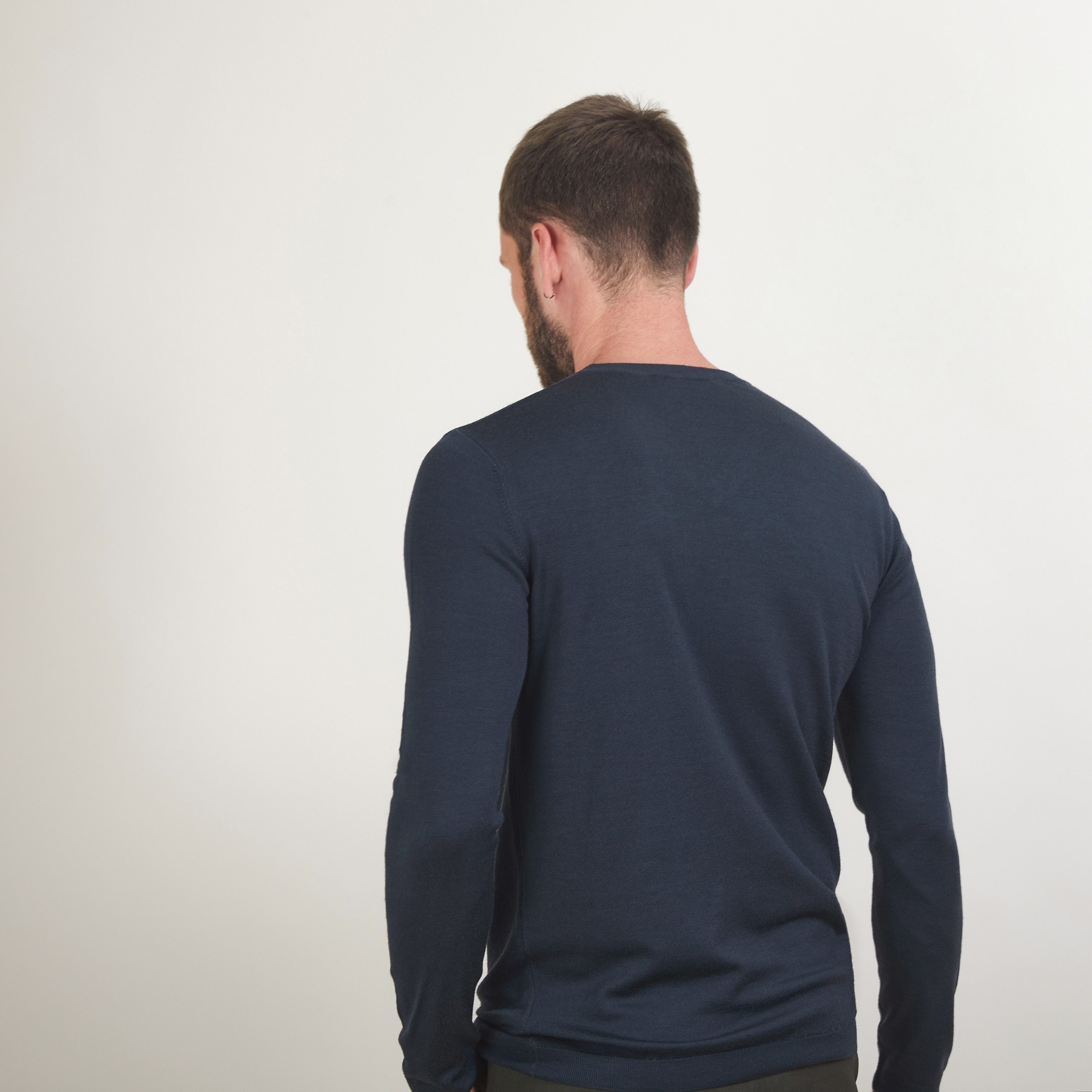 Pull col V en laine - Badyss 7011 ombre - 10 Gris foncé