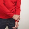 Pull col V en laine - Badyss 7080 dahlia - 52 Rouge