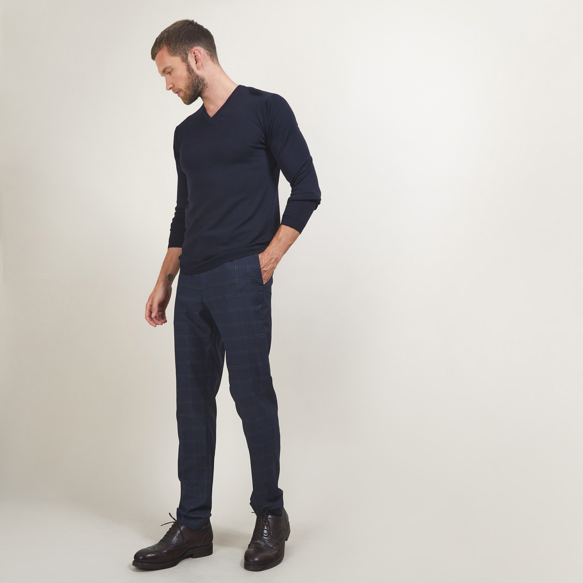 V-neck wool sweater - Badyss