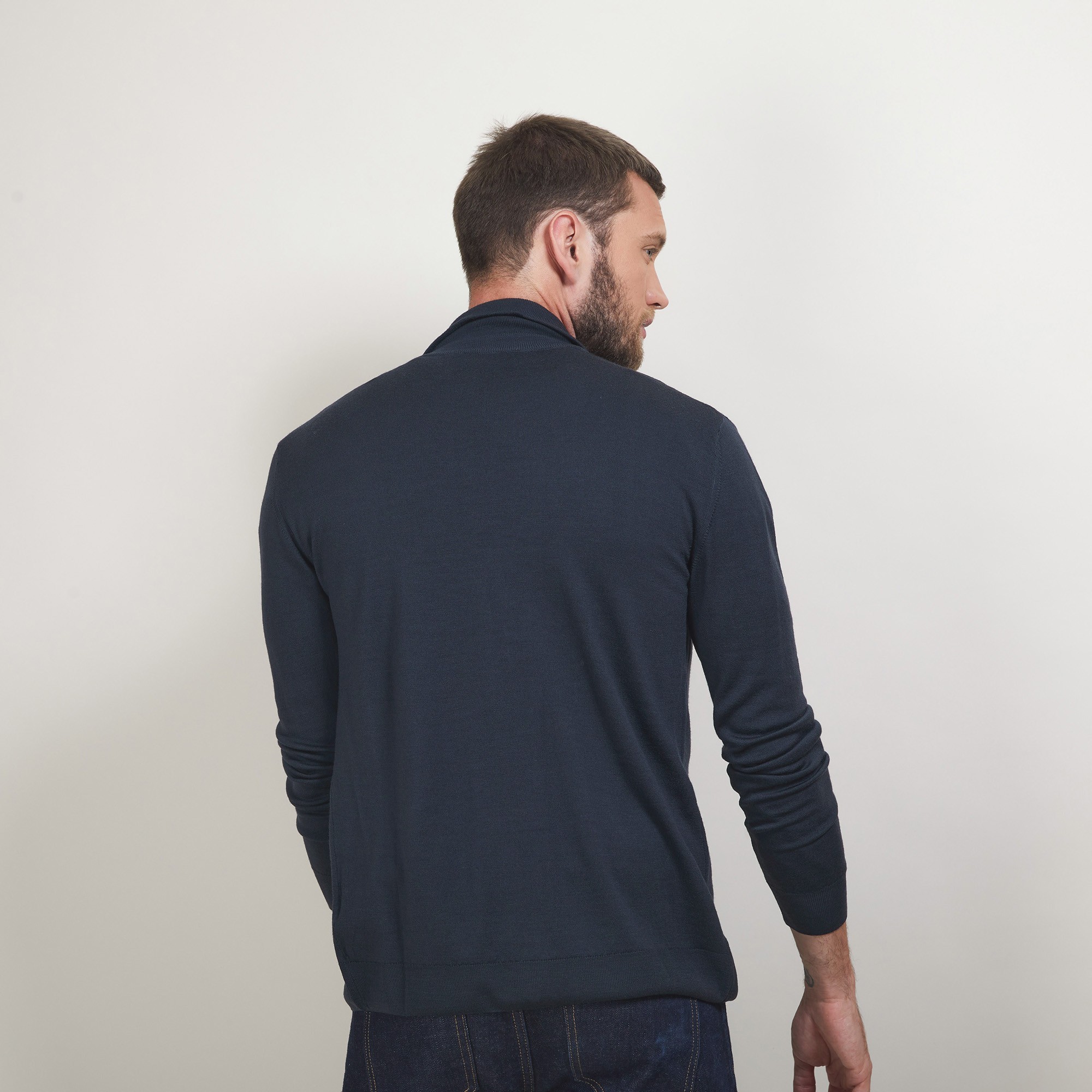 Zipped wool cardigan - Bastian