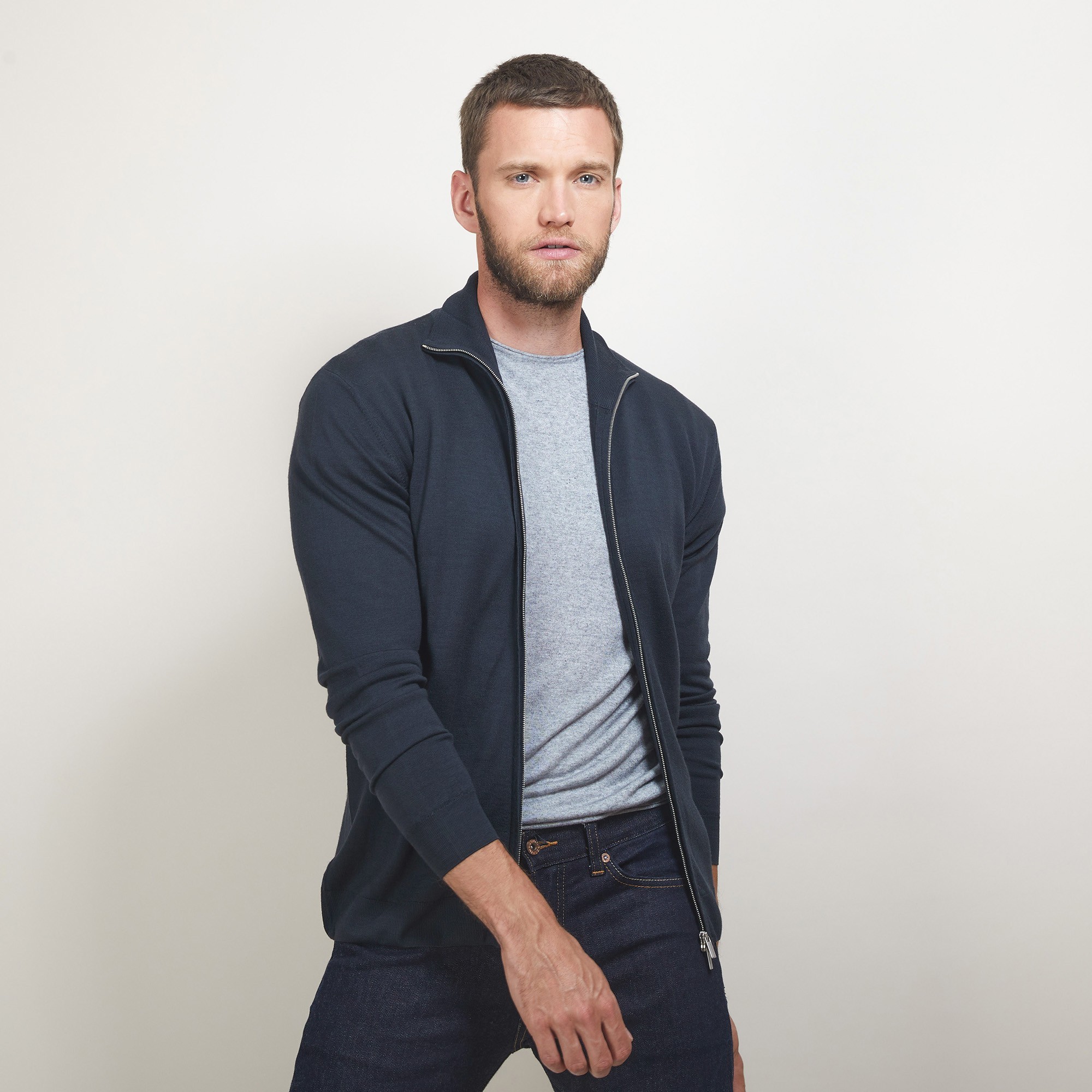 Zipped wool cardigan - Bastian