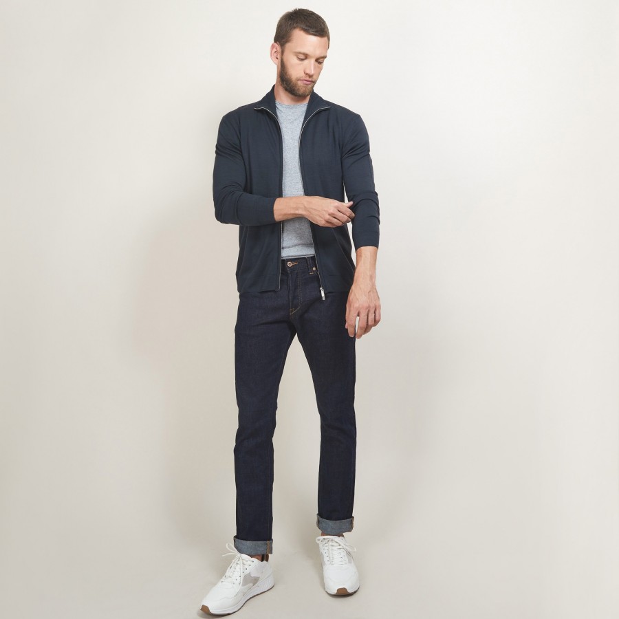 Gilet zippé en laine mérinos - Estian