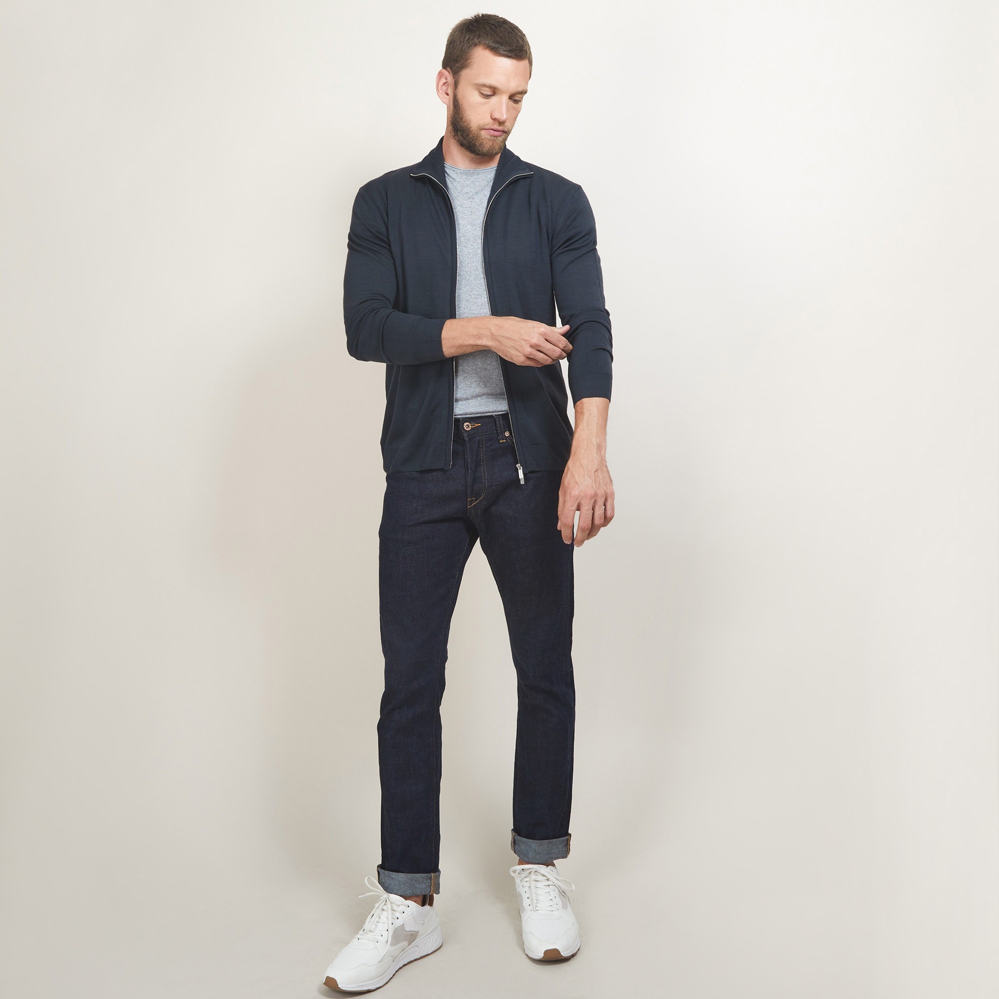 Zipped wool cardigan - Bastian