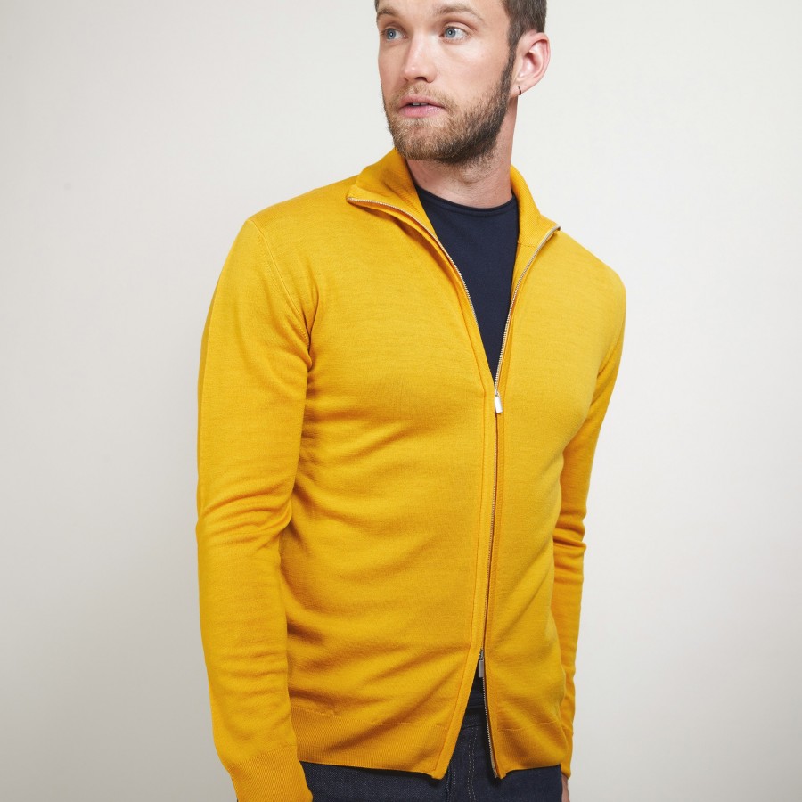 Zipped wool cardigan - Estian