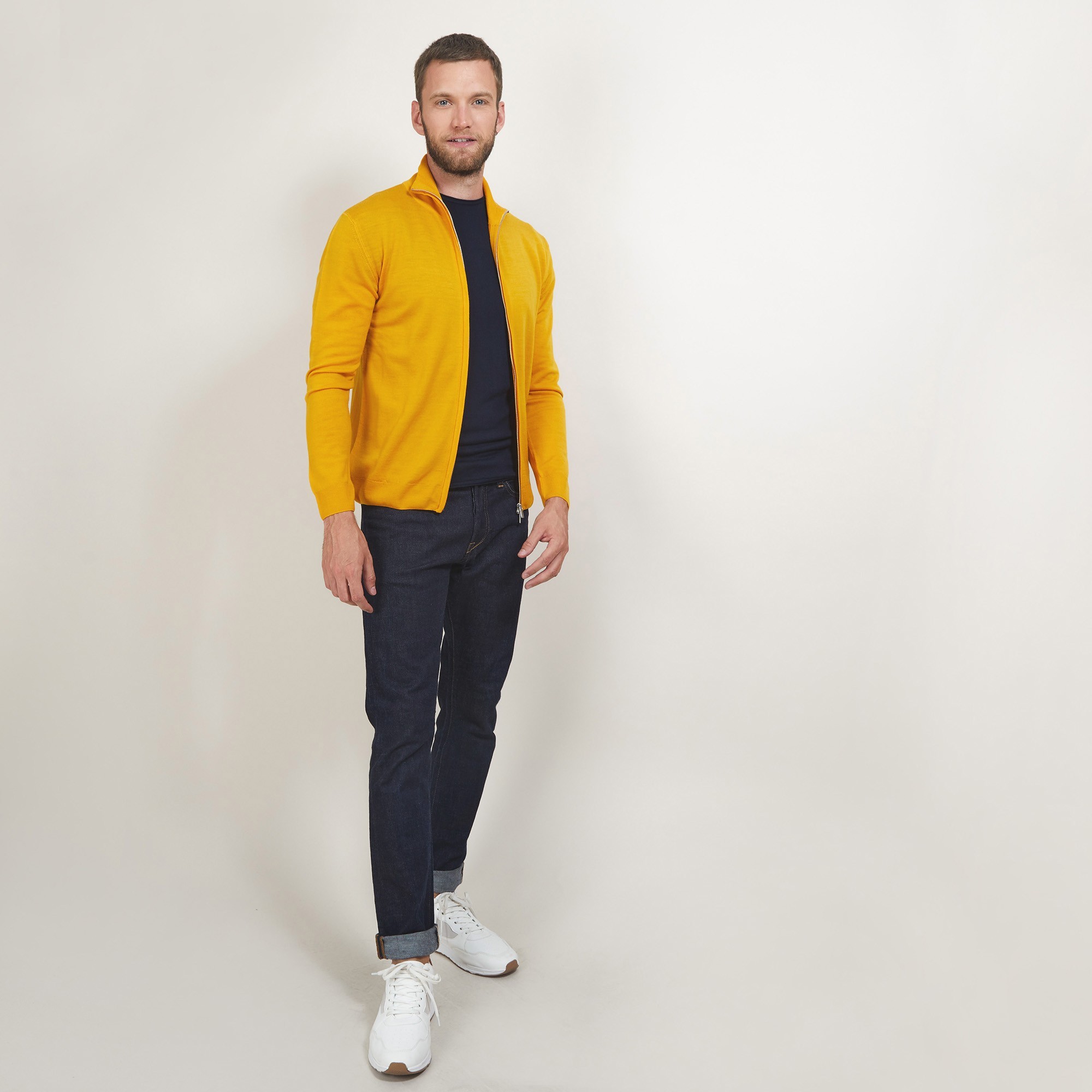 Zipped wool cardigan - Bastian