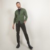 Gilet zippé en laine - Bastian 7050 bronze - 83 Kaki