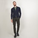 Gilet zippé en laine - Bastian 7040 marine - 05 Bleu marine