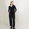 Pull col V en Bambou Cachemire - Barbara 7010 noir - 01 Noir