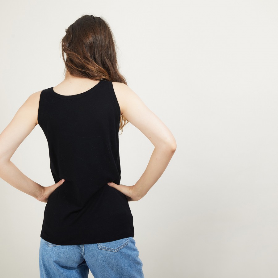Round-neck wool tank top - Biella