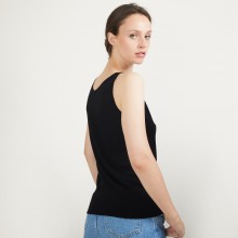 V-neck wool tank top - Blanchette