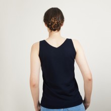 V-neck wool tank top - Blanchette
