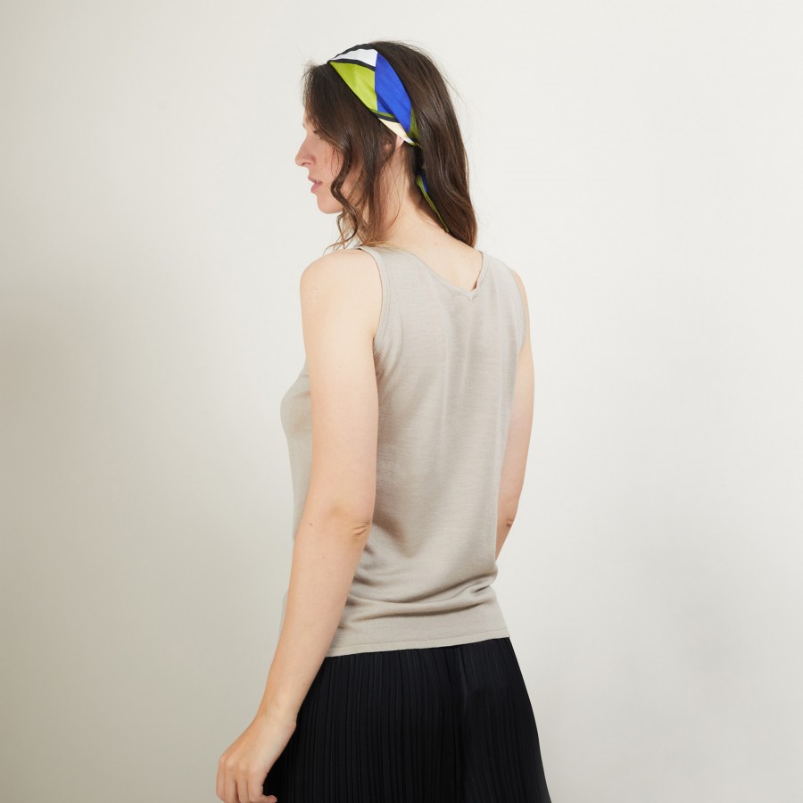 Regata de lã com decote em V - Blanchette