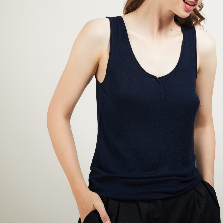 Bamboo cashmere tank top - Aetim