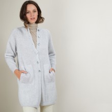 Long 2-pocket mohair cardigan - Gaya