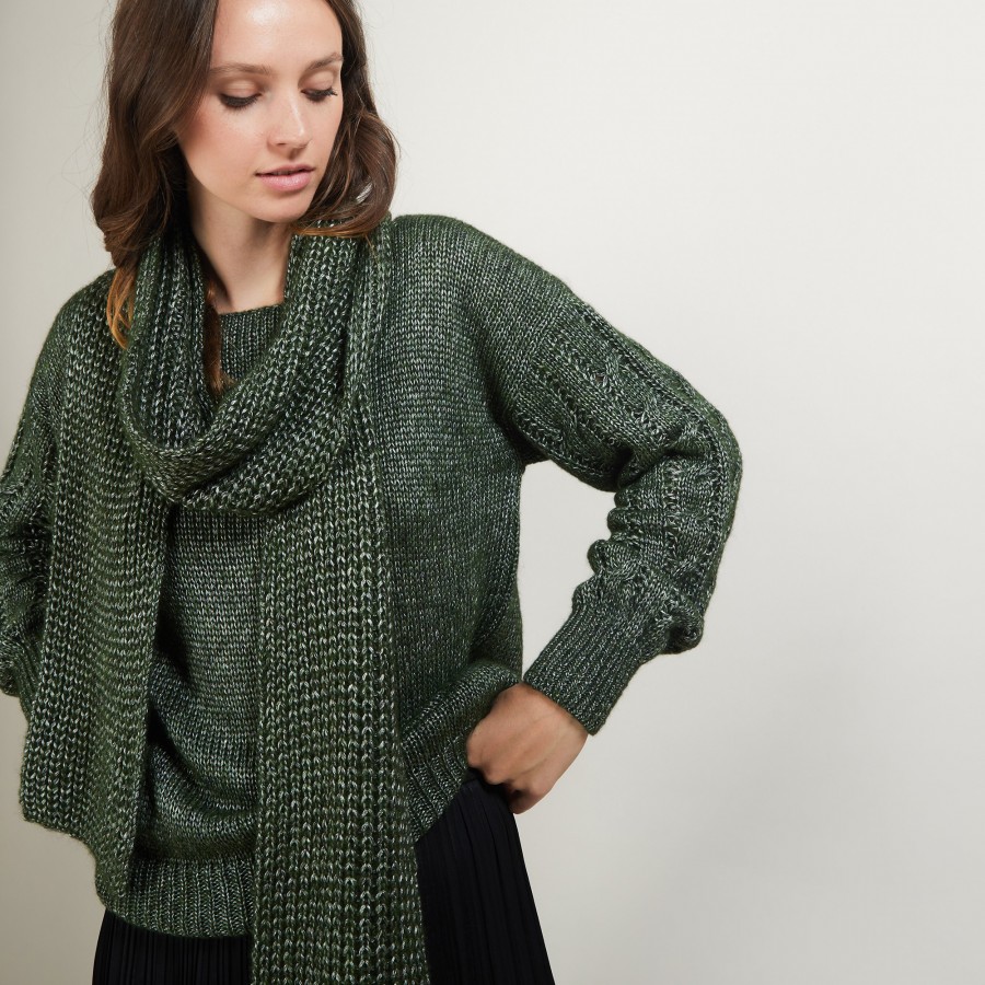 Viscose and baby alpaca scarf - Genu