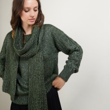 Viscose and baby alpaca scarf - Genu