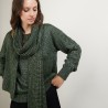 Echarpe en viscose et baby alpaga - Genu 7050 bronze - 21 Vert foncé