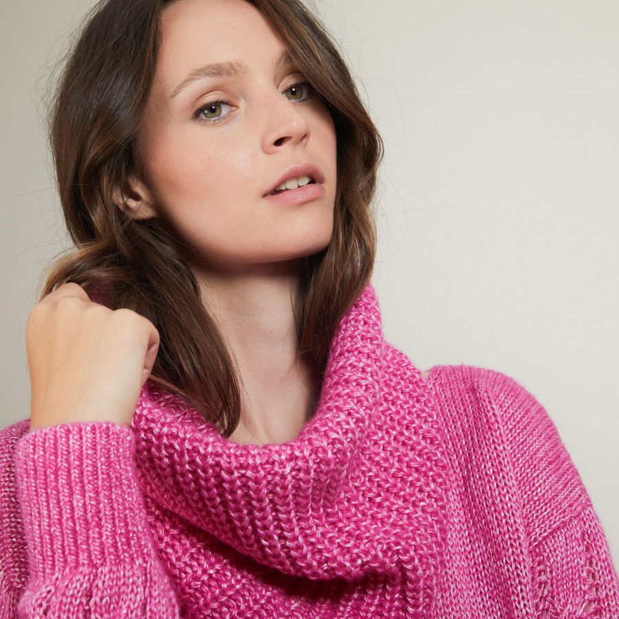 Viscose and baby alpaca neck warmer - Gulliver