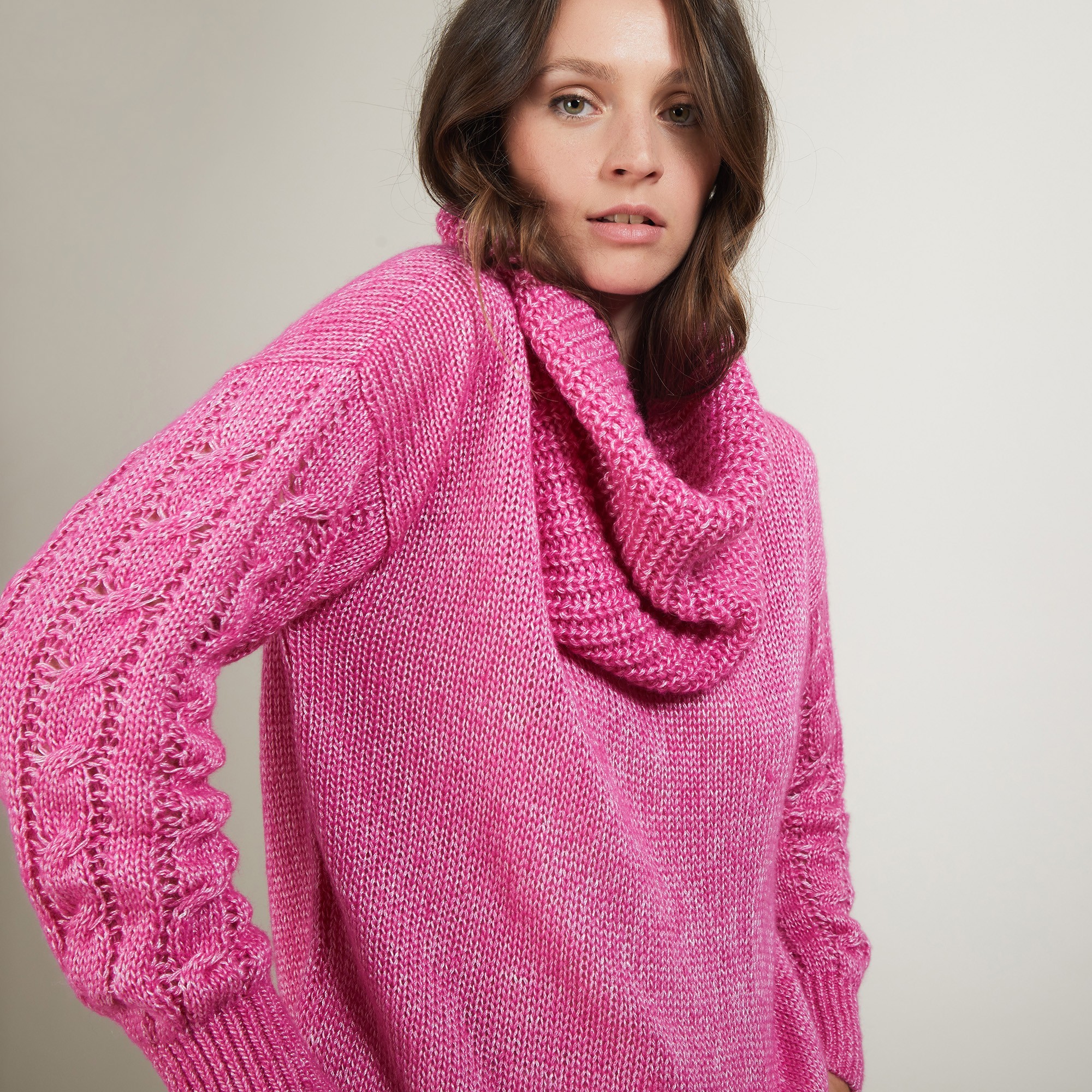 Tour de cou en viscose et baby alpaga - Gulliver 7083 pivoine - 26 Rose foncé