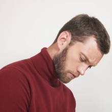 Pull col roulé en cachemire - Bruno 7082 grenat - 51 Bordeaux