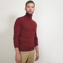Pull col roulé en cachemire - Bruno 7082 grenat - 51 Bordeaux