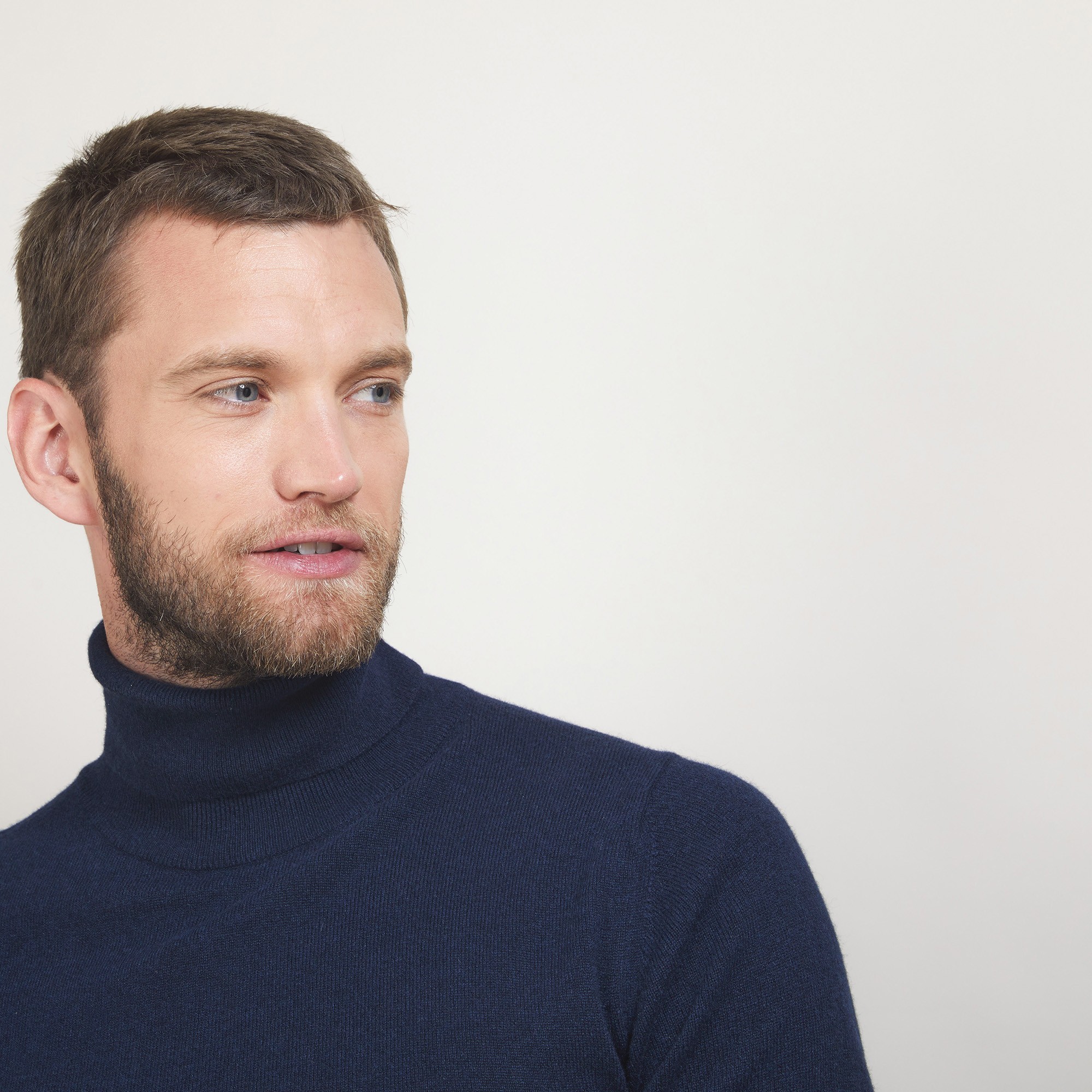 Pull col roulé en cachemire - Bruno 7040 marine - 05 Bleu marine