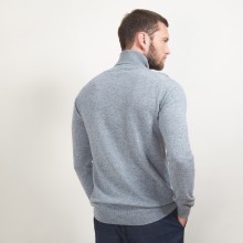 Pull col roulé en cachemire - Bruno 7012 volute - 09 Gris moyen