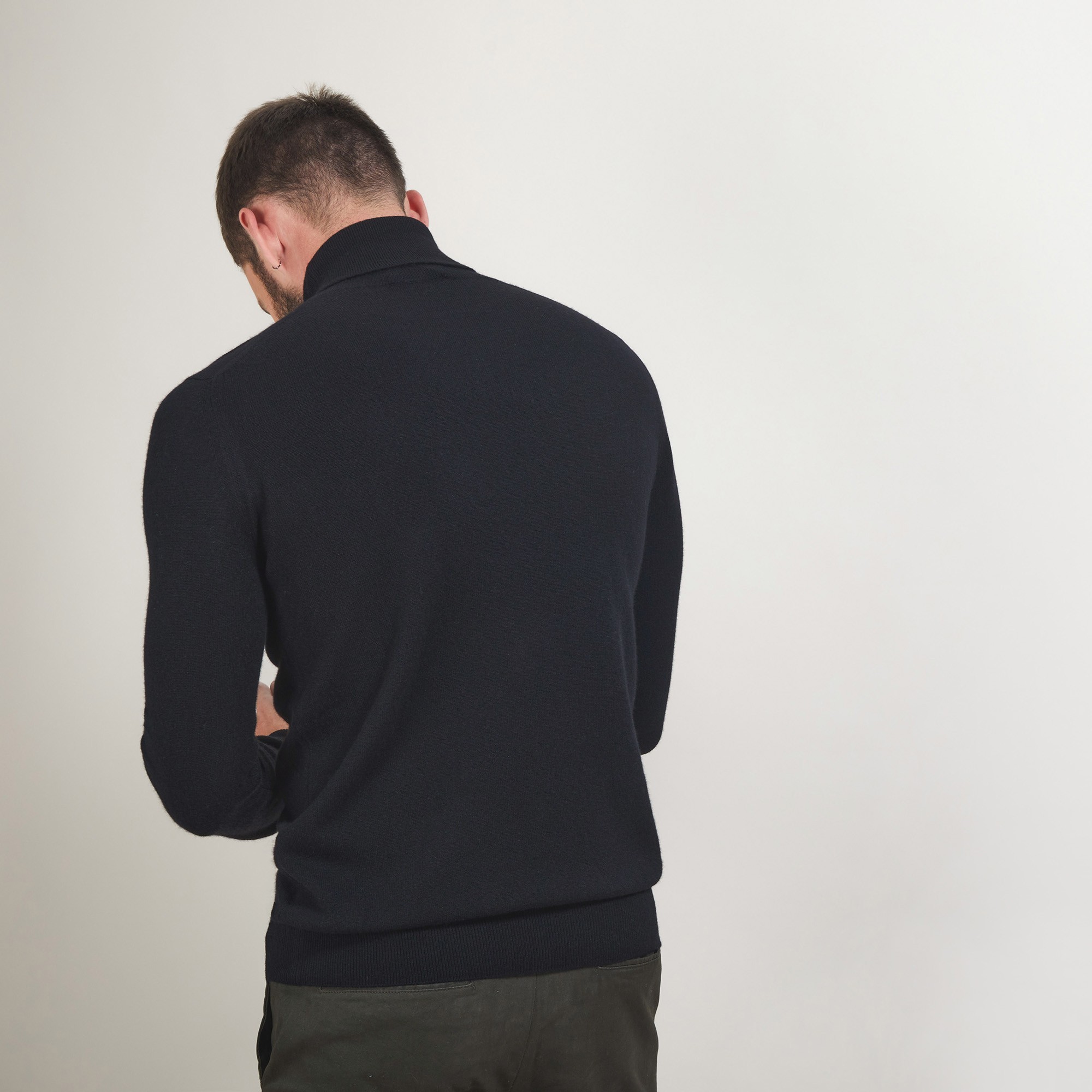Pull col roulé en cachemire - Bruno 7010 noir - 01 Noir
