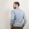 Pull col rond en coton cachemire - Burton 7012 volute - 09 Gris moyen
