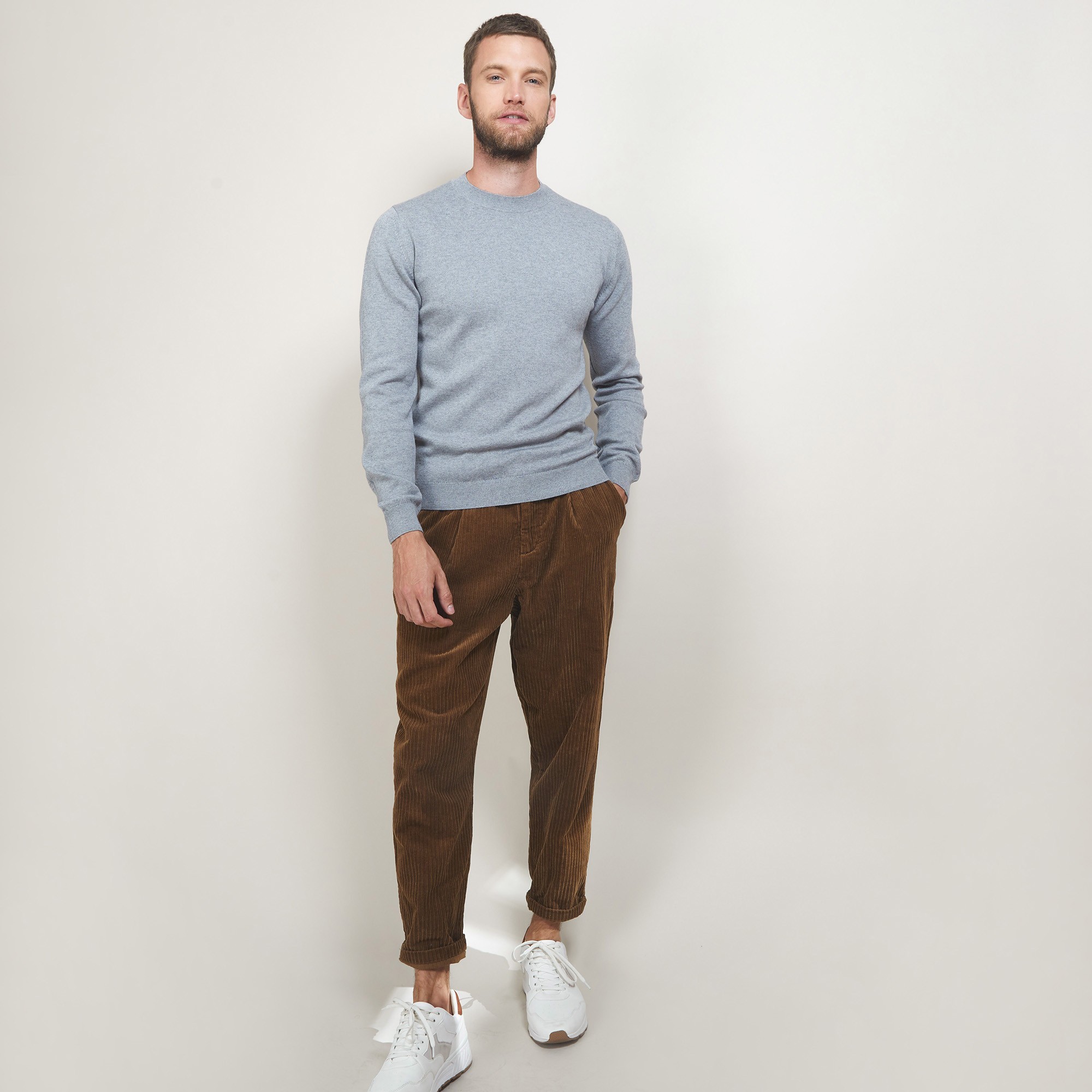 Round neck cotton cashmere sweater - Burton