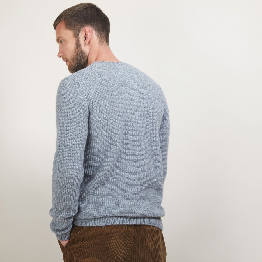 Suéter de cashmere com gola redonda e 4 fios - Liverpool