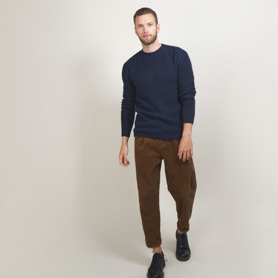 Suéter de cashmere com gola redonda e 4 fios - Liverpool