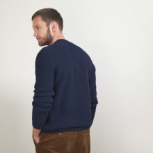 Pull col rond en cachemire 4 fils - Liverpool 7040 marine - 05 Bleu marine