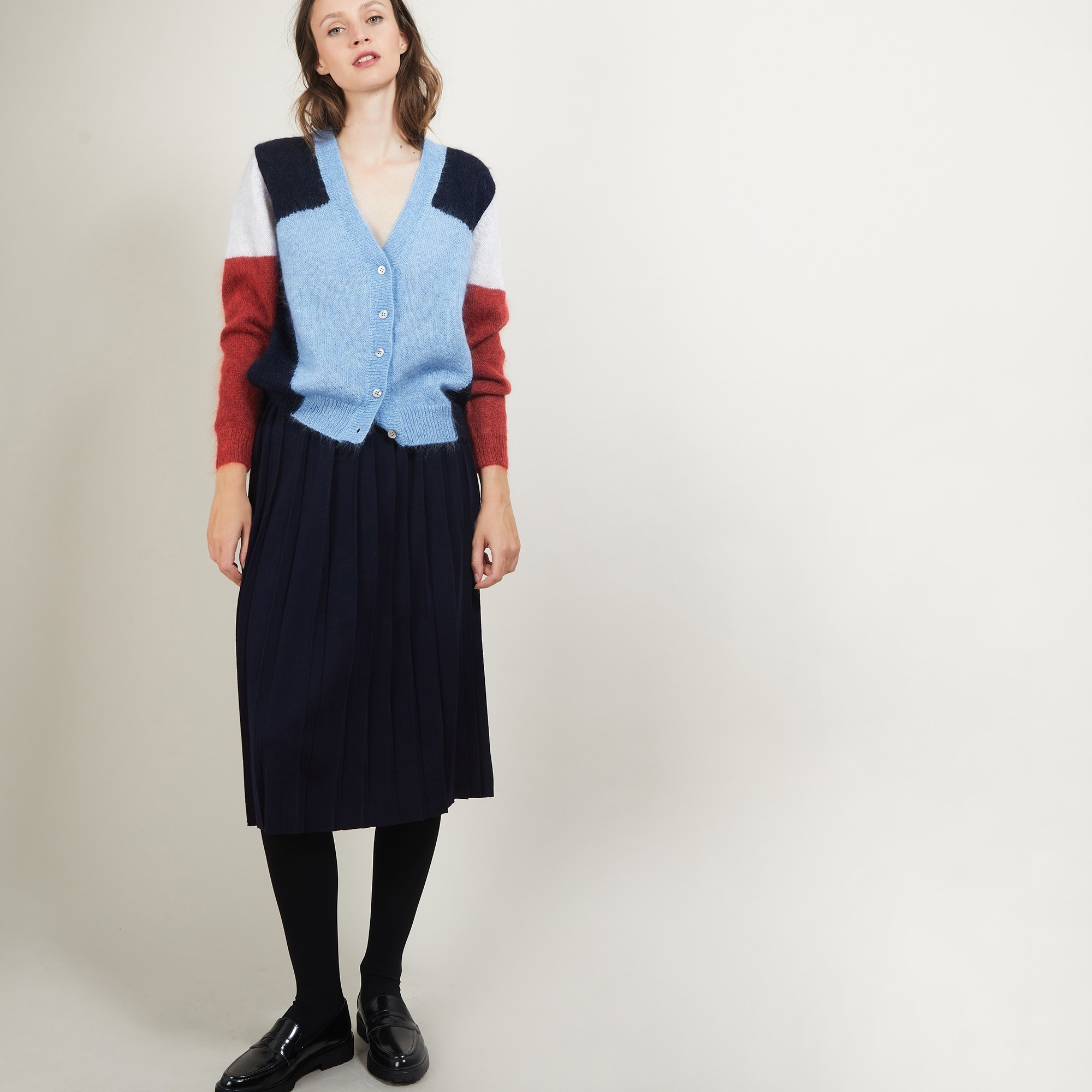 Cardigan col V en mohair - Flora