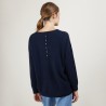 Pull boutonné au dos en cachemire - Bahia 7010 noir - 01 Noir