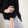Cashmere V-neck sweater with slits - Barnabe