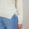 Cashmere V-neck sweater with slits - Barnabe
