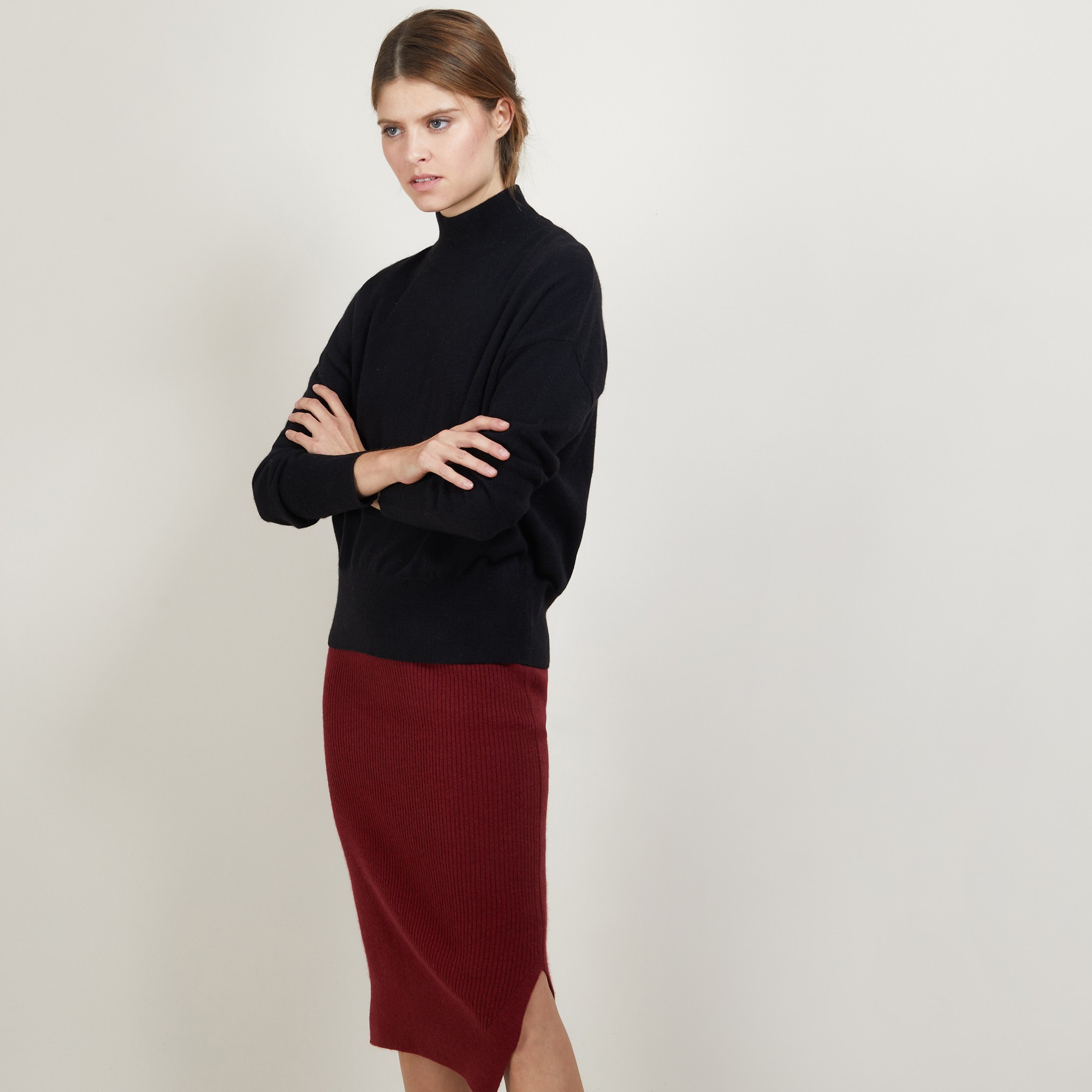 Cashmere sweater with high neck - Bassa
