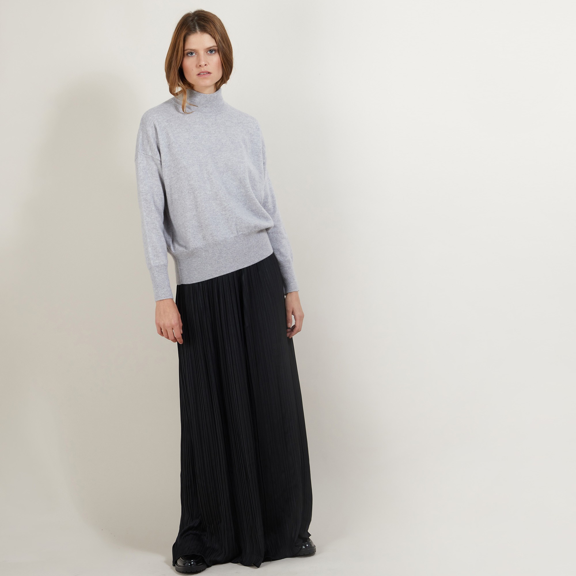 Pull col montant en cachemire - Bassa 7084 opale - 24 Rose clair