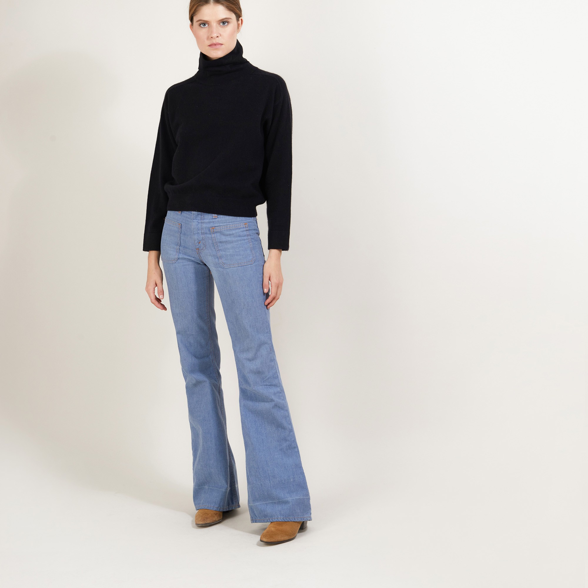 Pull emmanchures marteau en cachemire - Beverly 7010 noir - 01 Noir