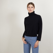 Pull emmanchures marteau en cachemire - Beverly 7010 noir - 01 Noir